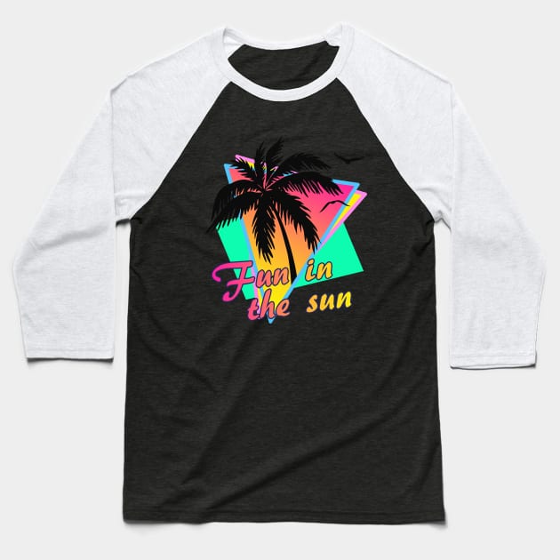 Fun In The Sun Baseball T-Shirt by Nerd_art